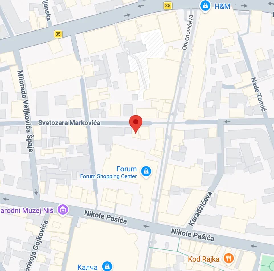 Lokacija Distrikt Nekretnine – Svetozara Markovića 25, 18000 Niš